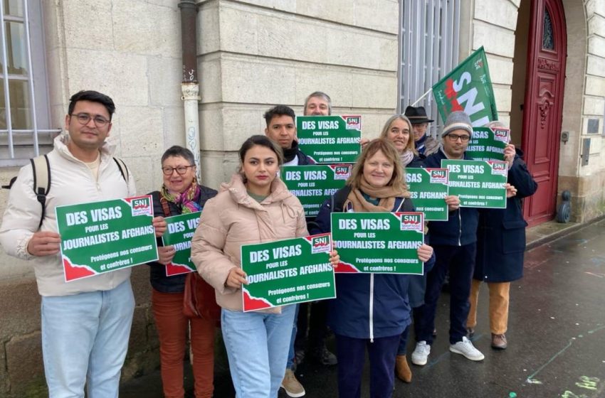  French Journalists’ Union Holds Protest in Nantes to Support Afghan Journalists in Pakistan and Iran